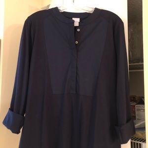 Chico’s Navy Tunic Shirt